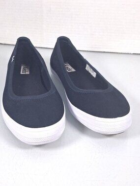 Keds Blue Canvas Slip On Shoes Loafers Women's Size 5.5 Comfort Flats